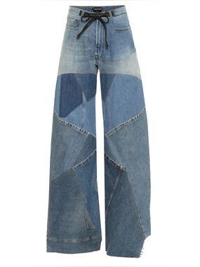 TOM FORD
Patchwork high-rise wide-leg jeans